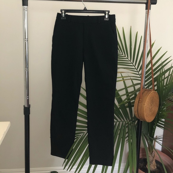 High waisted black trousers elastic waist - Picture 2 of 2